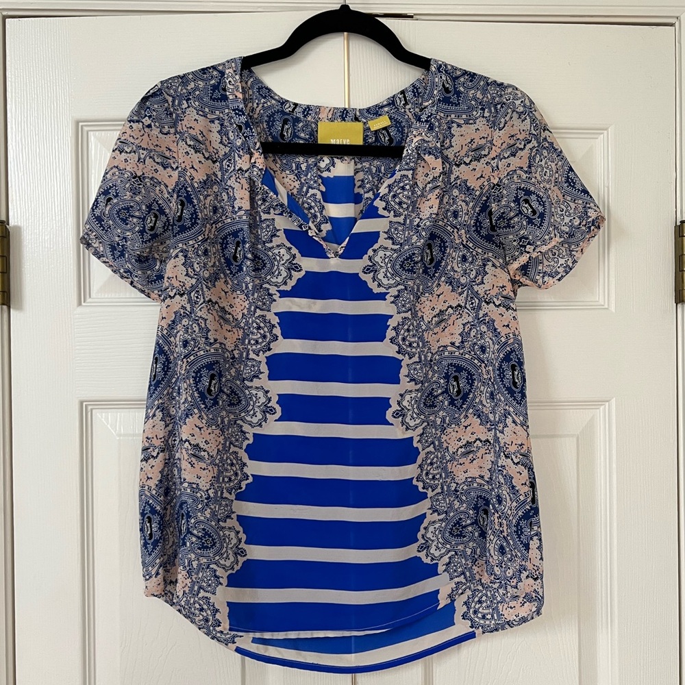 Anthropologie Paisley Silk Blouse